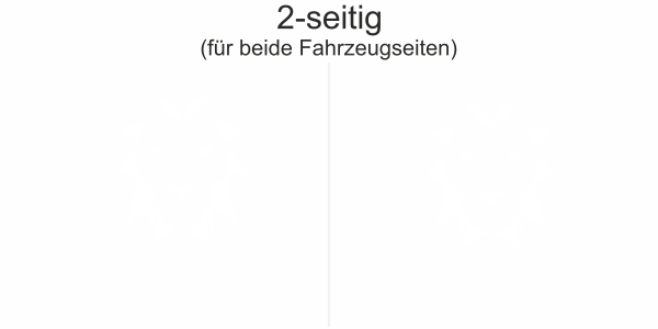 Preview: Autoaufkleber Geometrischer Löwe | Set für beide Fahrzeugseiten