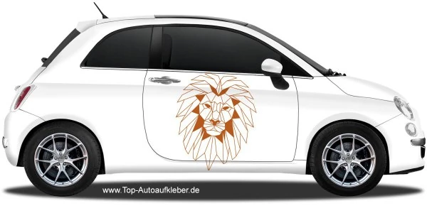 Autoaufkleber Geometrischer Löwe | Set für beide Fahrzeugseiten
