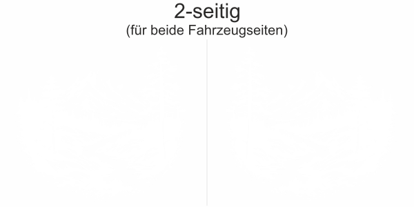 Preview: Autoaufkleber Gletscherbach in der Bergwelt | Set für beide Fahrzeugseiten Preview: Autoaufkleber Gletscherbach in der Bergwelt - Ansicht zweiseitig für beide Fahrzeugseiten und Farbauswahl