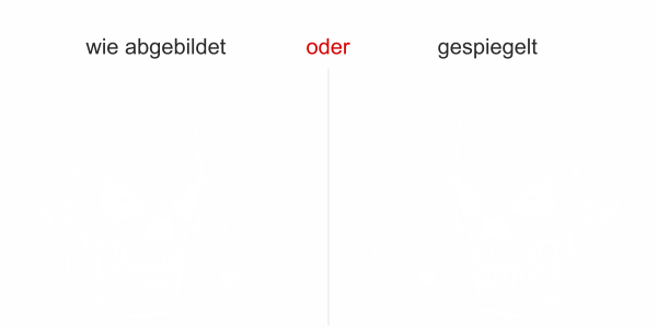 Preview: Autoaufkleber Heck Rauchender Totenkopf