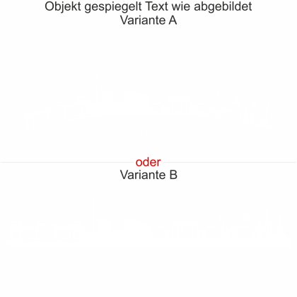 Berliner Sykline als Aufkleber für Ihre Heckscheibe - Ansicht Ausrichtung mit Farbauswahl und Variante