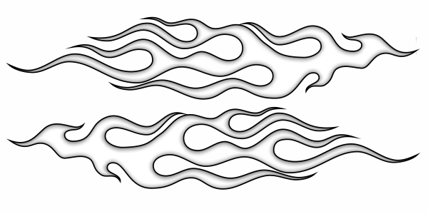 Preview: Auto Klebefolie Flammen Design | Set für beide Fahrzeugseiten