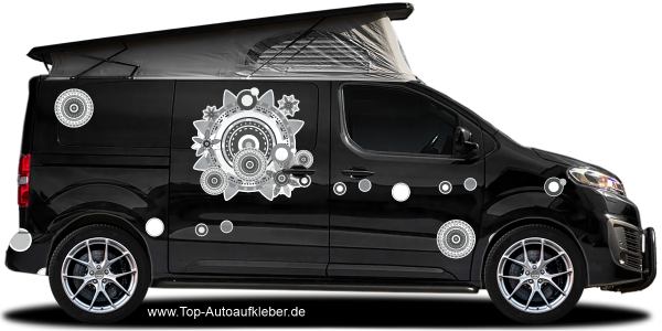 Preview: Autoaufkleber Kreisdekor | Frei platzierbares Set Preview: Autoaufkleber Kreisdekor | Frei platzierbares Set
