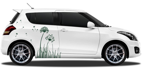 Preview: Autoaufkleber Löwenzahn | Set für beide Fahrzeugseiten