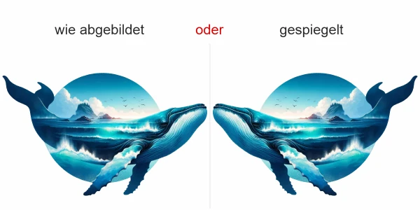 Autoaufkleber Meerdesign Wal - Ansicht Ausrichtung