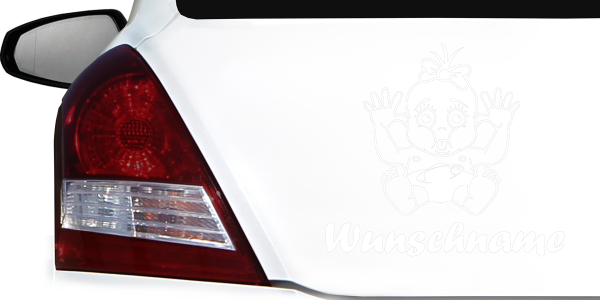 Preview: Babyaufkleber Auto Freches Mädchen Preview: Babyaufkleber Auto Freches Mädchen