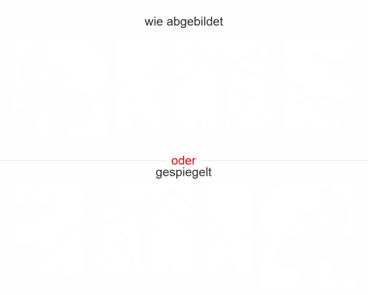 Autoaufkleber Motocross - Ansicht Ausrichtung und Farbauswahl