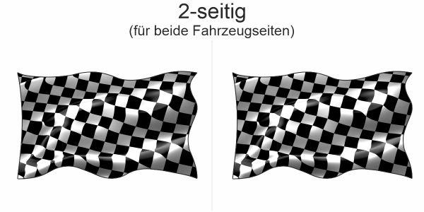 Preview: Autoaufkleber Motorsport Flagge | Set für beide Fahrzeugseiten Preview: Autoaufkleber Motorsport Flagge | Set für beide Fahrzeugseiten