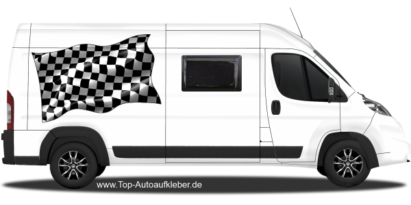 Preview: Autoaufkleber Motorsport Flagge | Set für beide Fahrzeugseiten Preview: Autoaufkleber Motorsport Flagge | Set für beide Fahrzeugseiten