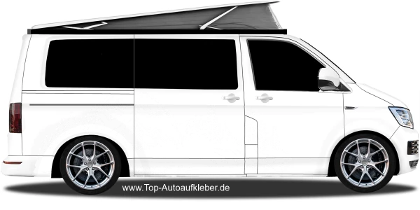 Autoaufkleber Natursee in der Wildnis auf hellem Camper - Ansicht Farbauswahl