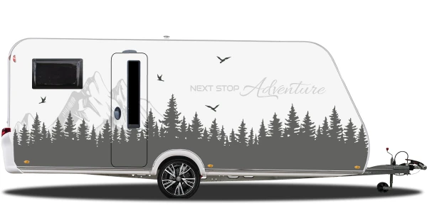 Autoaufkleber NEXT STOP Adventure | Set für beide Fahrzeugseiten