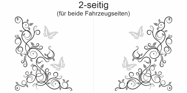 Preview: Autoaufkleber Rankendekor | Set für beide Fahrzeugseiten Preview: Autoaufkleber Rankendekor | Set für beide Fahrzeugseiten
