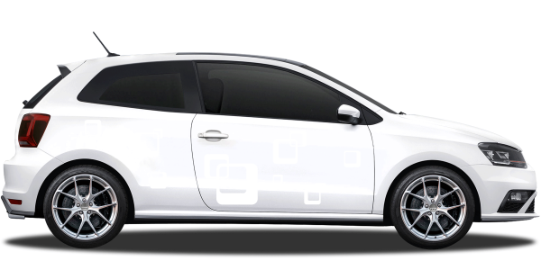 Preview: Tolle Retroelemente zum Bekleben von Autos auf hellem PKW - Ansicht Farbauswahl