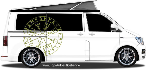 Preview: Autoaufkleber Runenkreis des Nordens | Set für beide Fahrzeugseiten