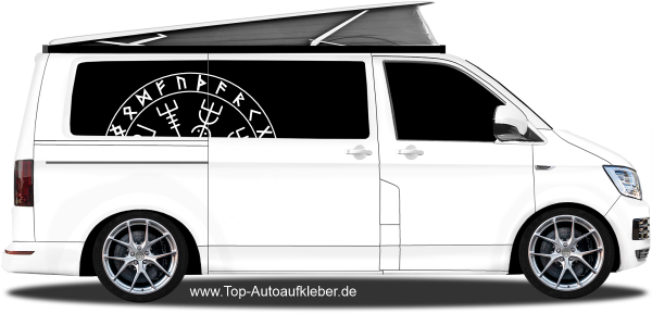 Preview: Autoaufkleber Runenkreis des Nordens auf hellem Fahrzeug - Ansicht Farbauswahl