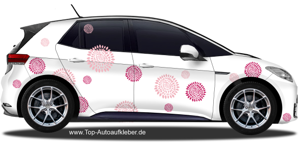 Preview: Autoaufkleber Set Buntes Blumendesign Preview: Autoaufkleber Set Buntes Blumendesign