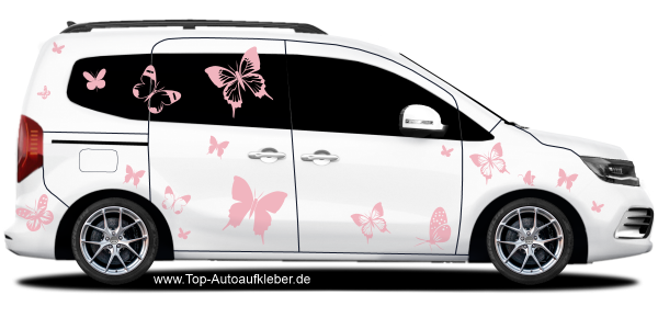 Preview: Autoaufkleber Set Schmetterlinge | Frei platzierbares Set Preview: Autoaufkleber Set Schmetterlinge | Frei platzierbares Set
