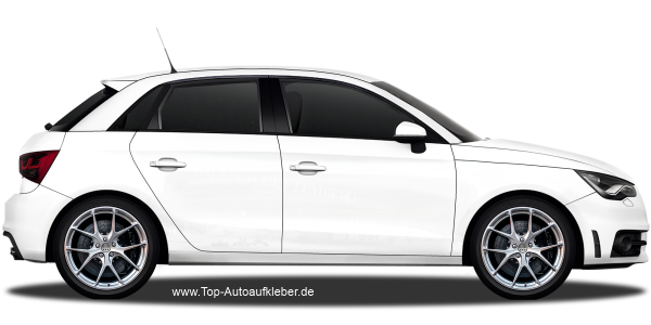 Preview: Autoaufkleber Skyline Baden-Württemberg | Set für beide Fahrzeugseiten auf hellem PKW - Ansicht Farbauswahl