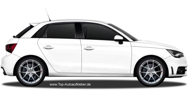 Autoaufkleber Skyline Baden-Württembergauf hellem PKW - Ansicht Farbauswahl