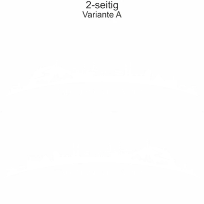 Autoaufkleber Skyline Baden-Württemberg - zweiseitig für beide Fahrzeugseiten und Farbauswahl - Variante A