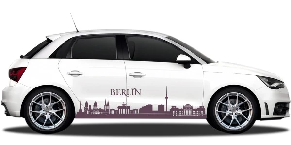 Autoaufkleber Skyline Berlin | Set für beide Fahrzeugseiten
