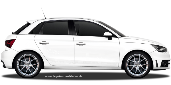 Preview: Autoaufkleber Skyline Brandenburg | Set für beide Fahrzeugseiten auf hellem PKW - Ansicht Farbauswahl