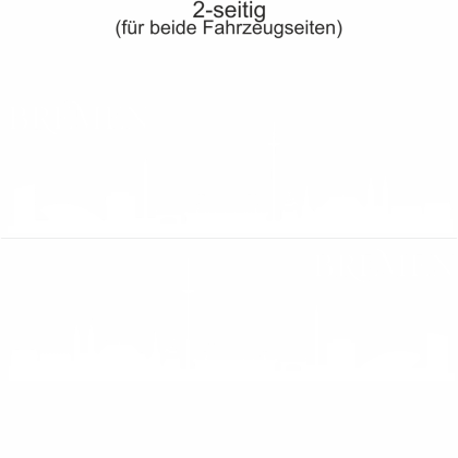 Preview: Autoaufkleber Skyline Bremen | Set für beide Fahrzeugseiten
