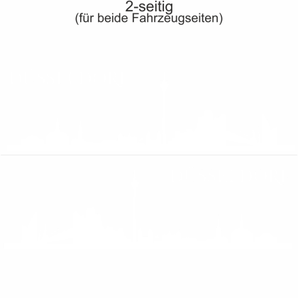 Preview: Autoaufkleber Skyline Düsseldorf | Set für beide Fahrzeugseiten