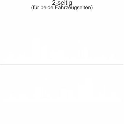 Preview: Autoaufkleber Skyline Essen | Set für beide Fahrzeugseiten