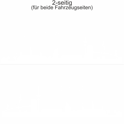 Preview: Autoaufkleber Skyline Hamburg | Set für beide Fahrzeugseiten