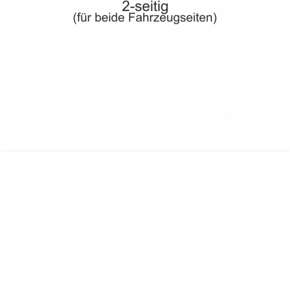 Preview: Autoaufkleber Skyline Hannover | Set für beide Fahrzeugseiten