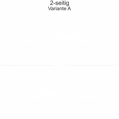 Autoaufkleber Skyline Hessen - zweiseitig für beide Fahrzeugseiten und Farbauswahl - Variante A