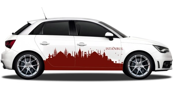 Autoaufkleber Skyline Istanbul | Set für beide Fahrzeugseiten