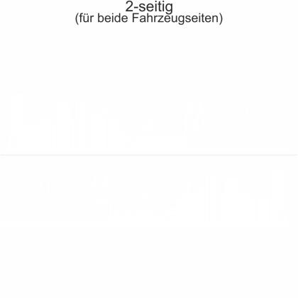 Preview: Autoaufkleber Skyline Köln | Set für beide Fahrzeugseiten