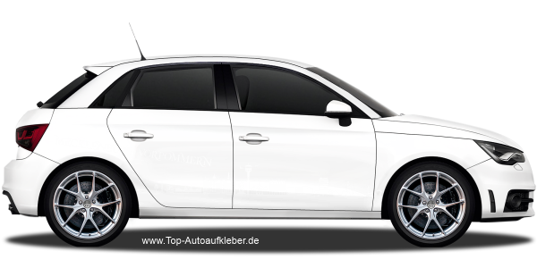 Preview: Autoaufkleber Skyline Mecklenburg-Vorpommern | Set für beide Fahrzeugseiten auf hellem PKW - Ansicht Farbauswahl