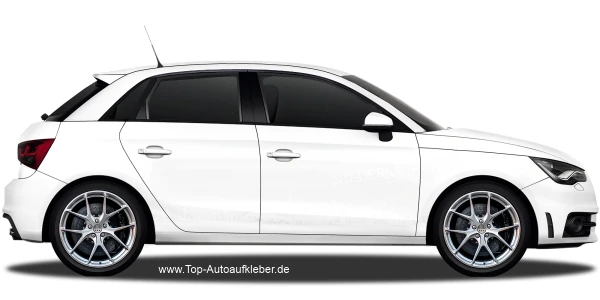 Autoaufkleber Skyline Niedersachsen auf hellem PKW - Ansicht Farbauswahl