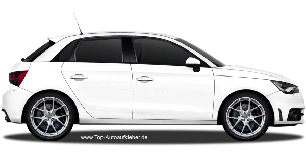 Autoaufkleber Skyline Nordrhein-Westfalen | Set für beide Fahrzeugseiten auf hellem PKW - Ansicht Farbauswahl