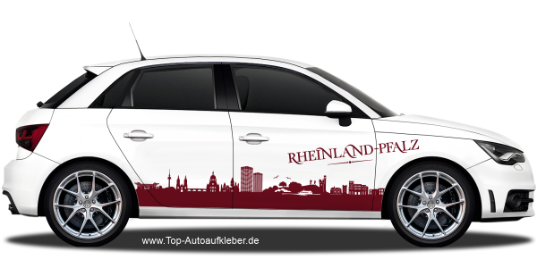 Autoaufkleber Skyline Rheinland-Pfalz | Set für beide Fahrzeugseiten