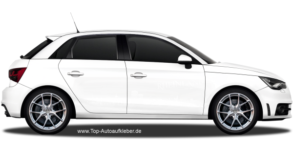 Preview: Autoaufkleber Skyline Rheinland-Pfalz | Set für beide Fahrzeugseiten auf hellem PKW - Ansicht Farbauswahl