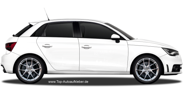 Preview: Autoaufkleber Skyline Ruhrgebiet | Set für beide Fahrzeugseiten auf hellem PKW - Ansicht Farbauswahl
