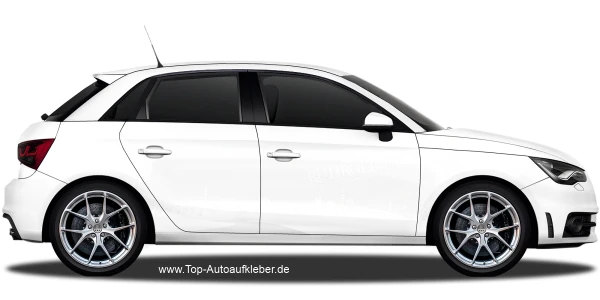 Autoaufkleber Skyline Ruhrgebiet auf hellem PKW - Ansicht Farbauswahl