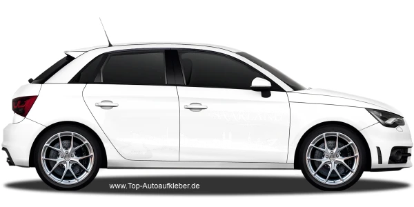 Autoaufkleber Skyline Saarland auf hellem PKW - Ansicht Farbauswahl