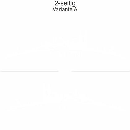 Autoaufkleber Skyline Saarland - zweiseitig für beide Fahrzeugseiten und Farbauswahl - Variante A