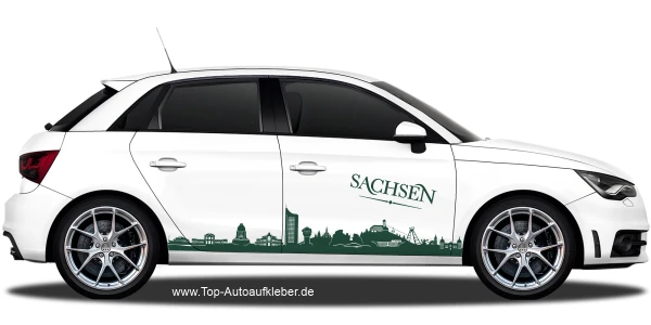 Autoaufkleber Skyline Sachsen | Set für beide Fahrzeugseiten