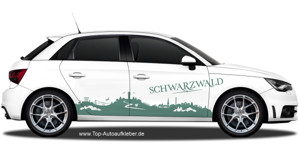 Autoaufkleber Skyline Schwarzwald | Set für beide Fahrzeugseiten