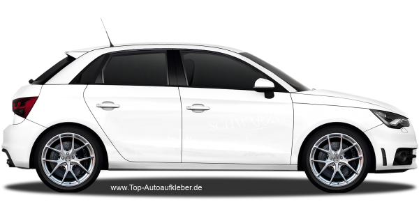 Preview: Autoaufkleber Skyline Schwarzwald | Set für beide Fahrzeugseiten auf hellem PKW - Ansicht Farbauswahl