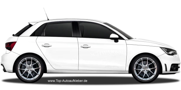 Autoaufkleber Skyline Schwarzwald auf hellem PKW - Ansicht Farbauswahl