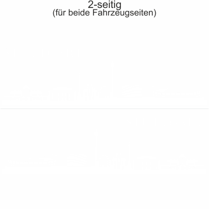 Preview: Autoaufkleber Skyline Stuttgart | Set für beide Fahrzeugseiten