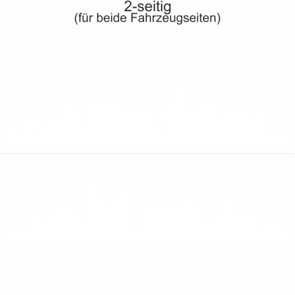 Autoaufkleber Skyline Wiesbaden | Set für beide Fahrzeugseiten