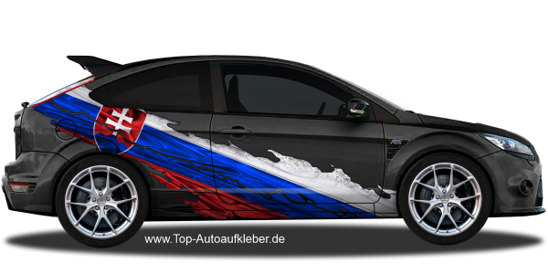 Preview: Autoaufkleber Slowakische Republik | Set für beide Fahrzeugseite Preview: Autoaufkleber Slowakische Republik | Set für beide Fahrzeugseite
